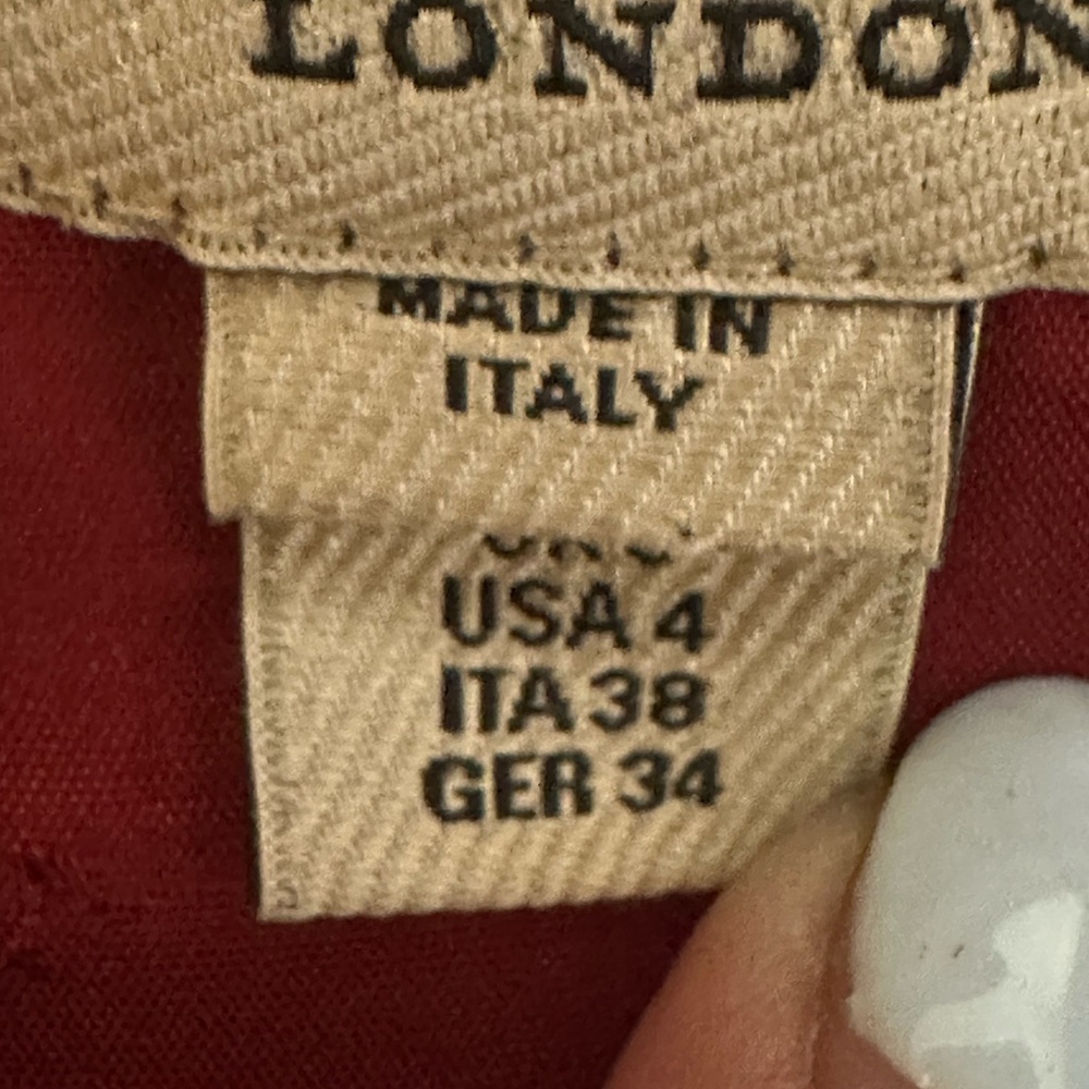 Burberry Burgundy Satin Midi Dress - Picture 13 of 15